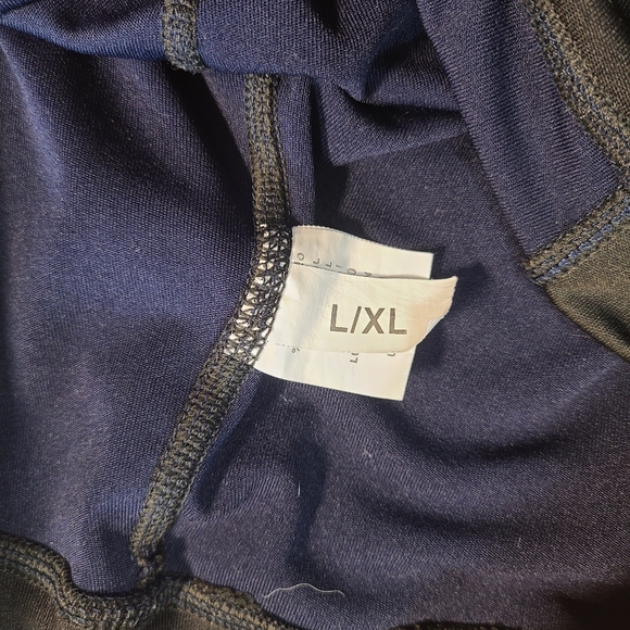 BH Jeans Beverly Hills Navy Blue Black Mesh Workout Active Legging size M - Picture 11 of 14